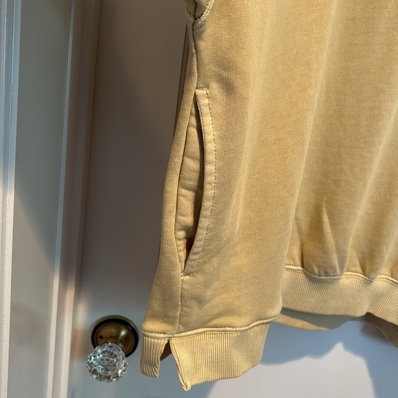 NWT FP Movement by Free People All Star crewneck sweatshirt w/ pockets in Sesame - Picture 3 of 16